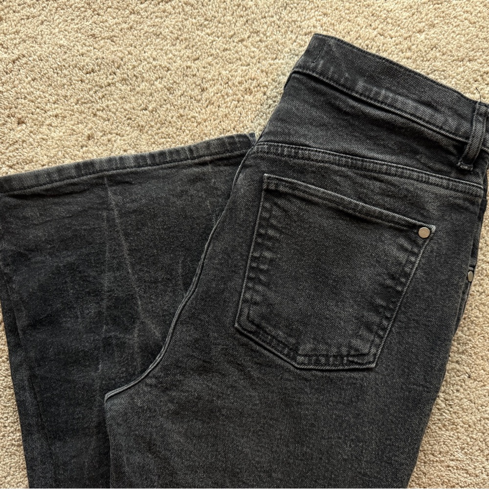 Free People/We The Free French Girl Flare Jeans, "Misty Black" Wash, Size 28 EUC - Picture 2 of 7